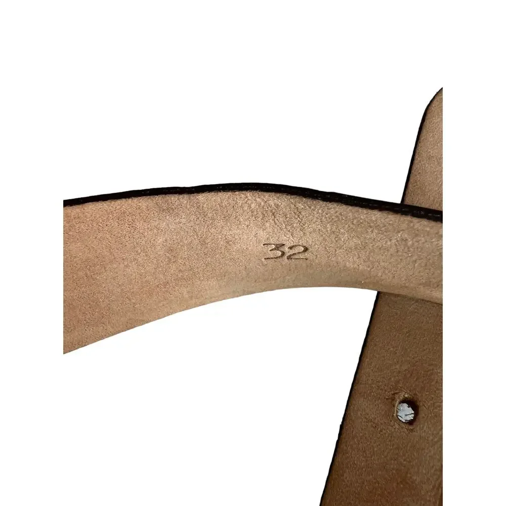 Italian Calfskin belt whiskey brown